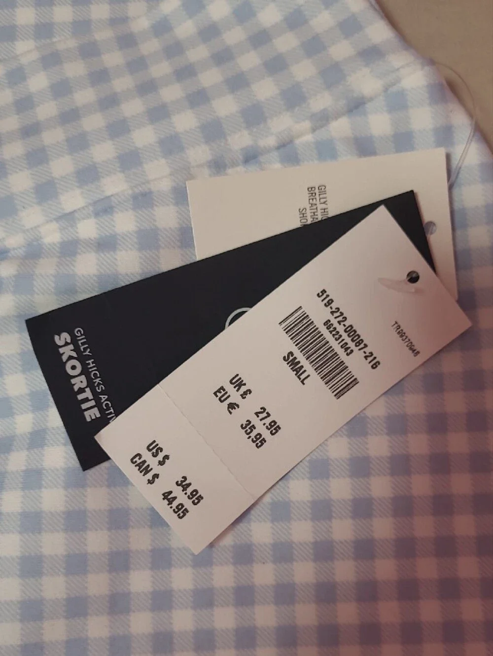 Hollister Light Blue and White Gingham Mini Active skirt. - Picture 2 of 3